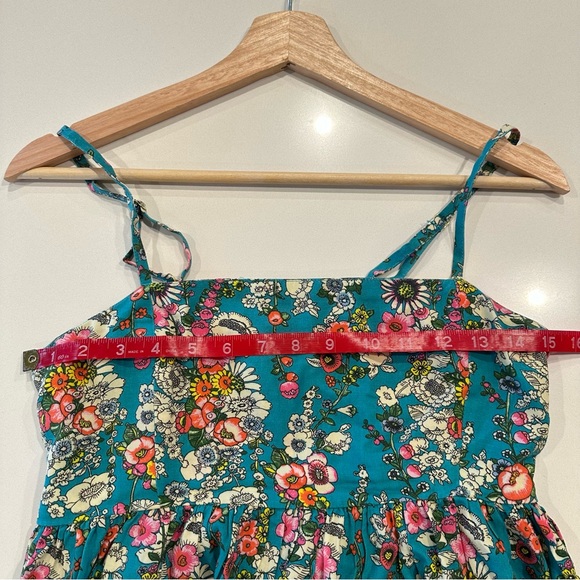 NATURAL LIFE Teal Floral Bailey Mini Dress Size Small - Picture 5 of 7